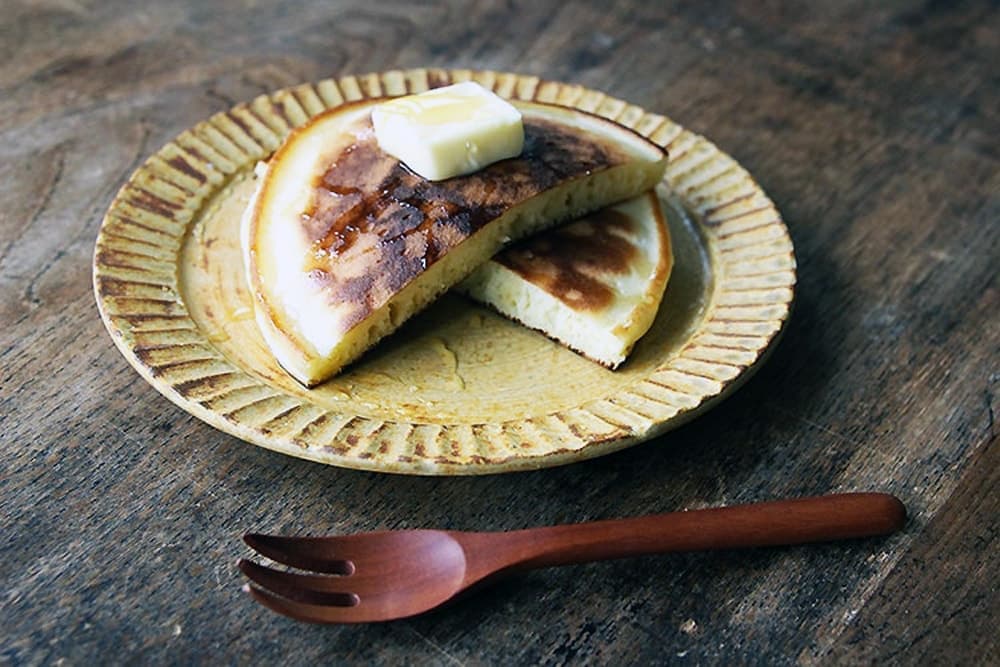 ホットケーキをのせても